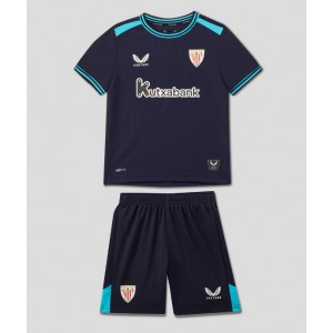 Fotbalové Dres Athletic Bilbao Dětské Venkovní Oblečení 2025-26 Krátký Rukáv (+ trenýrky)